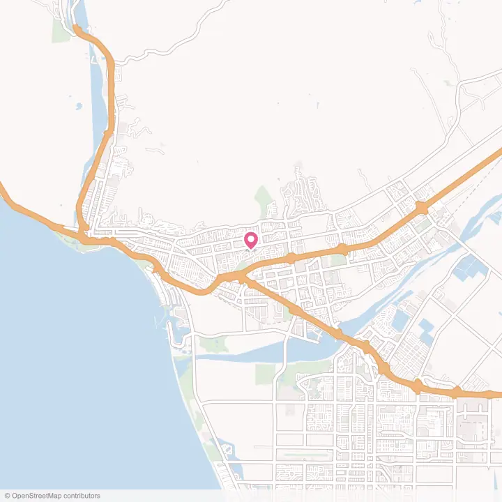 Map of the flower delivery area in San Buenaventura, California