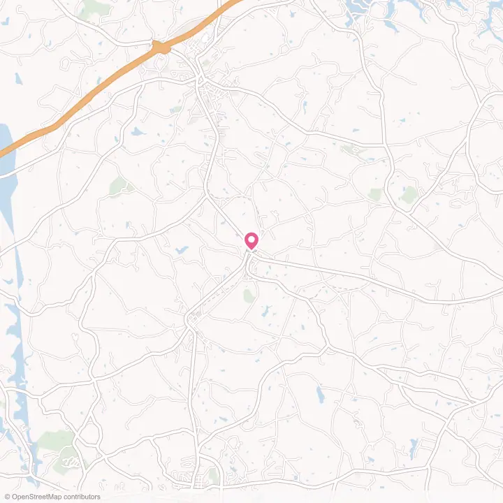 Map of the flower delivery area in Bowersville, Georgia