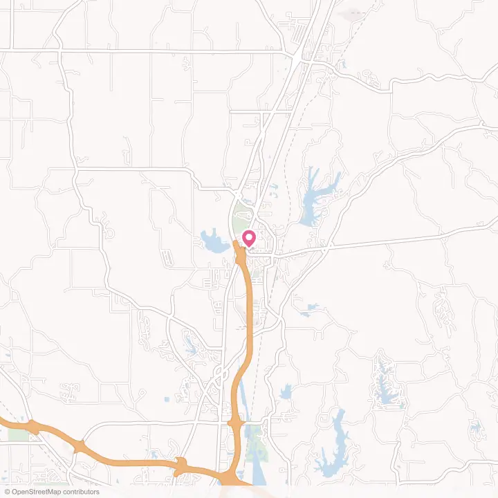 Map of the flower delivery area in Saltillo, Mississippi