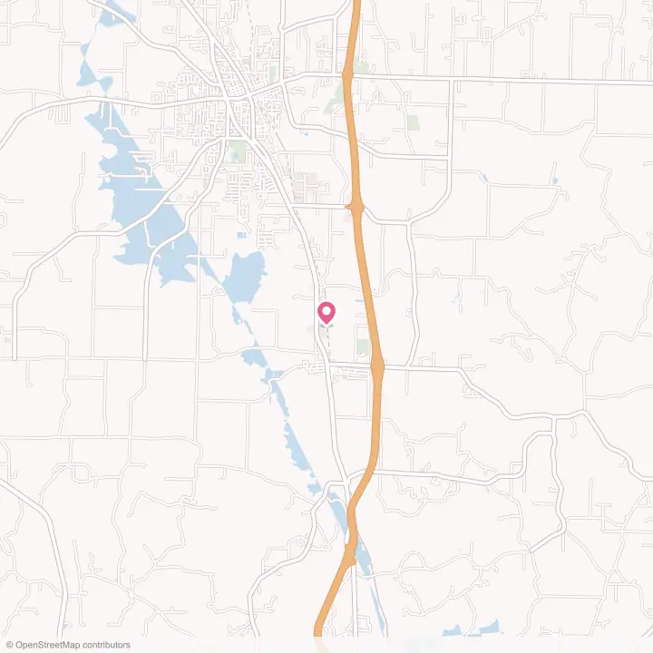Map of the flower delivery area in Falkville, Alabama