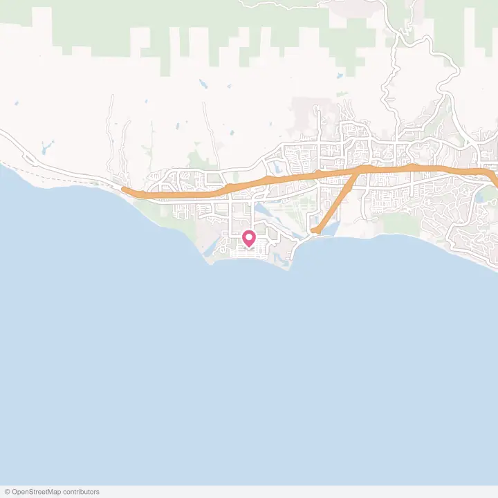 Map of the flower delivery area in Isla Vista, California