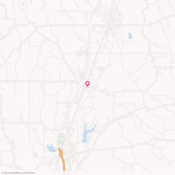 Map of the flower delivery area in Guntown, Mississippi