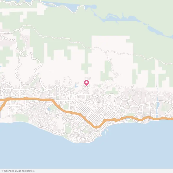 Map of the flower delivery area in Mission Canyon, California