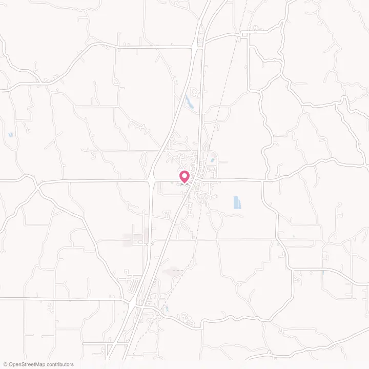 Map of the flower delivery area in Baldwyn, Mississippi