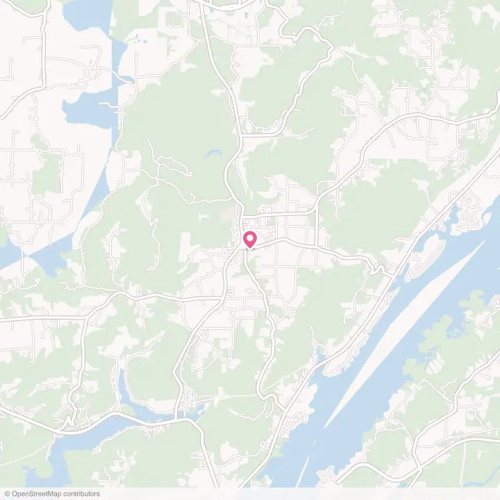 Map of the flower delivery area in Grant, Alabama