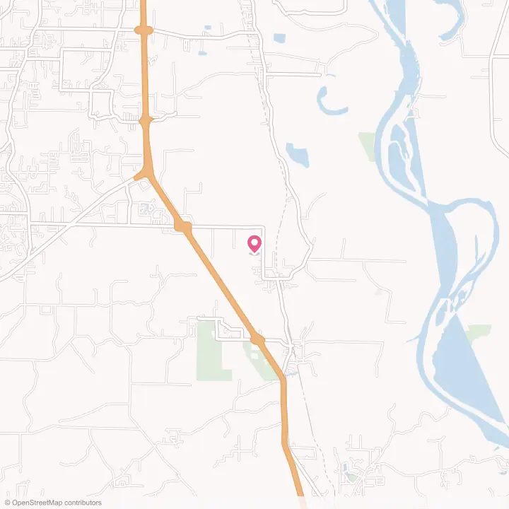 Map of the flower delivery area in Woodson, Arkansas
