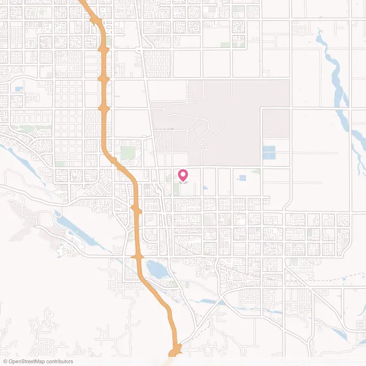 Map of the flower delivery area in Palmdale, California