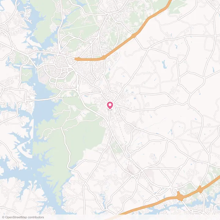Map of the flower delivery area in Pendleton, South Carolina