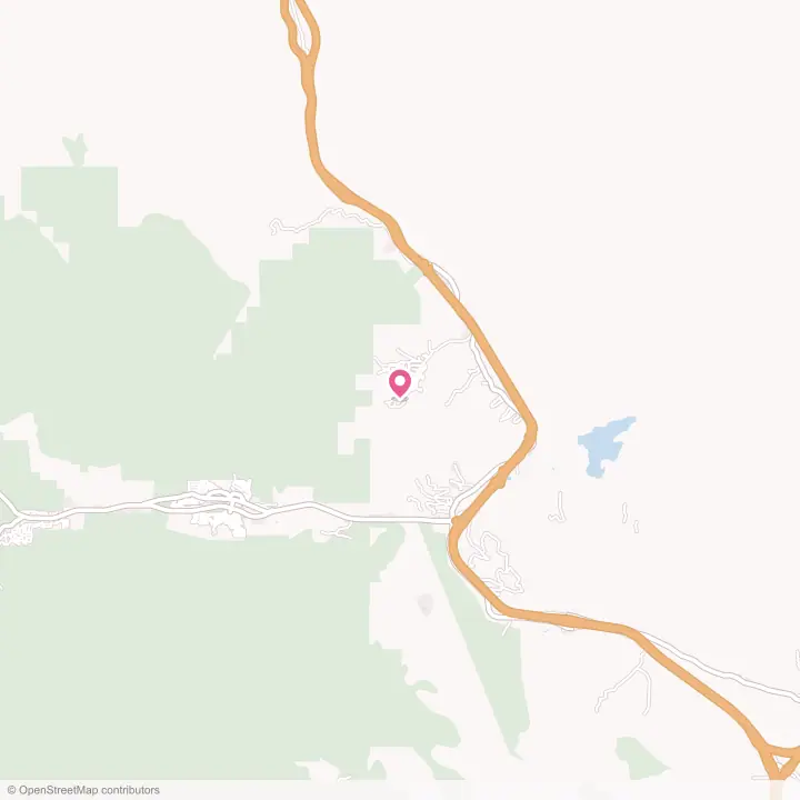 Map of the flower delivery area in Lebec, California