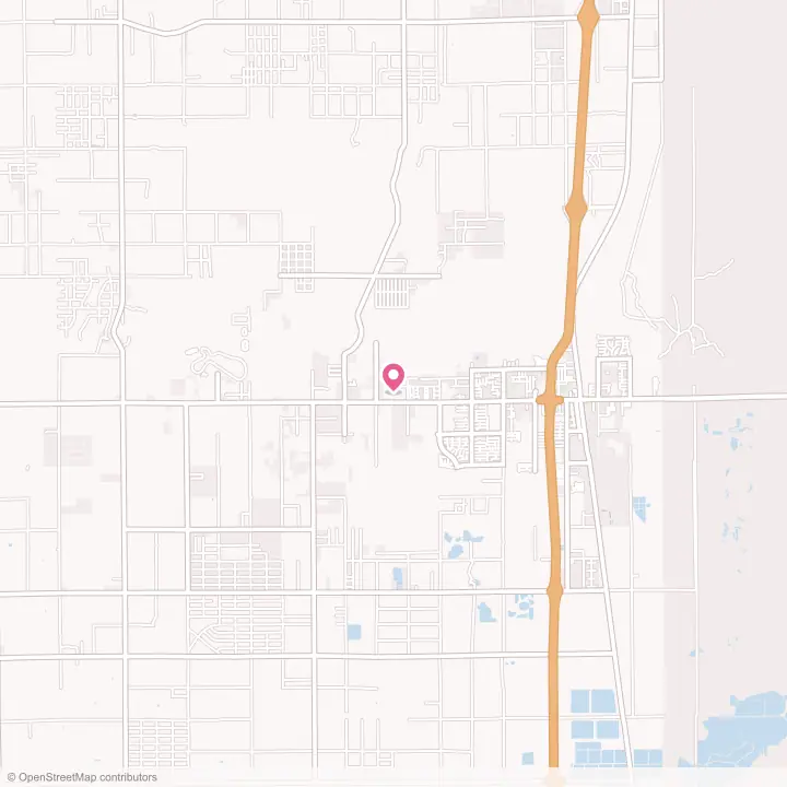 Map of the flower delivery area in Rosamond, California