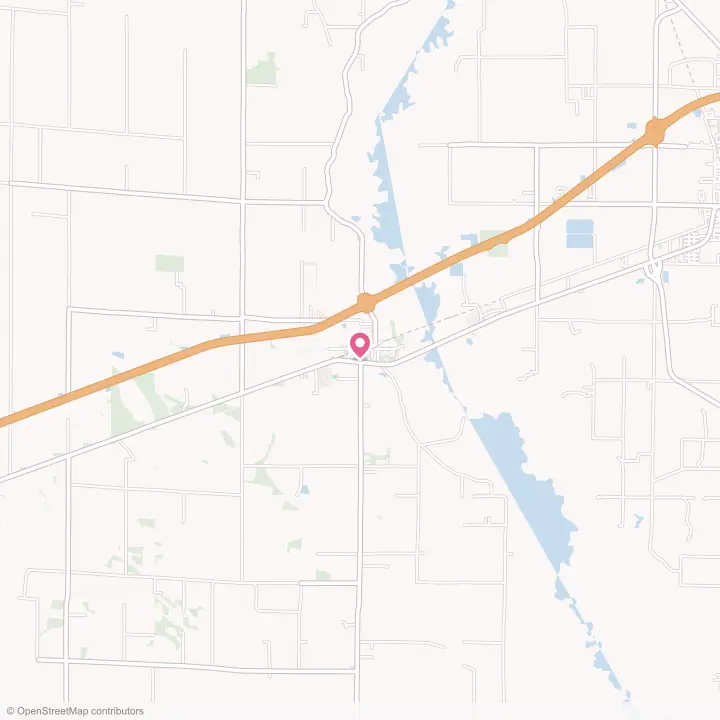 Map of the flower delivery area in Palestine, Arkansas