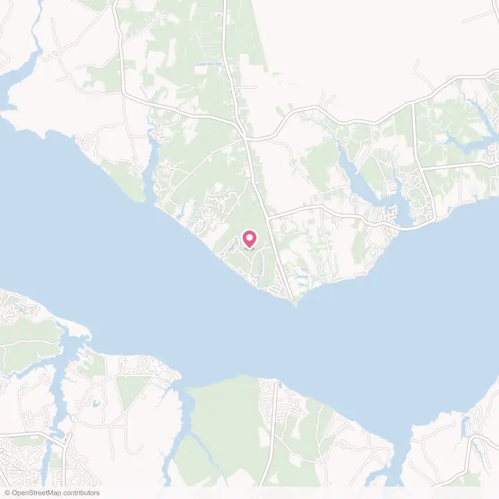 Map of the flower delivery area in Minnesott Beach, North Carolina