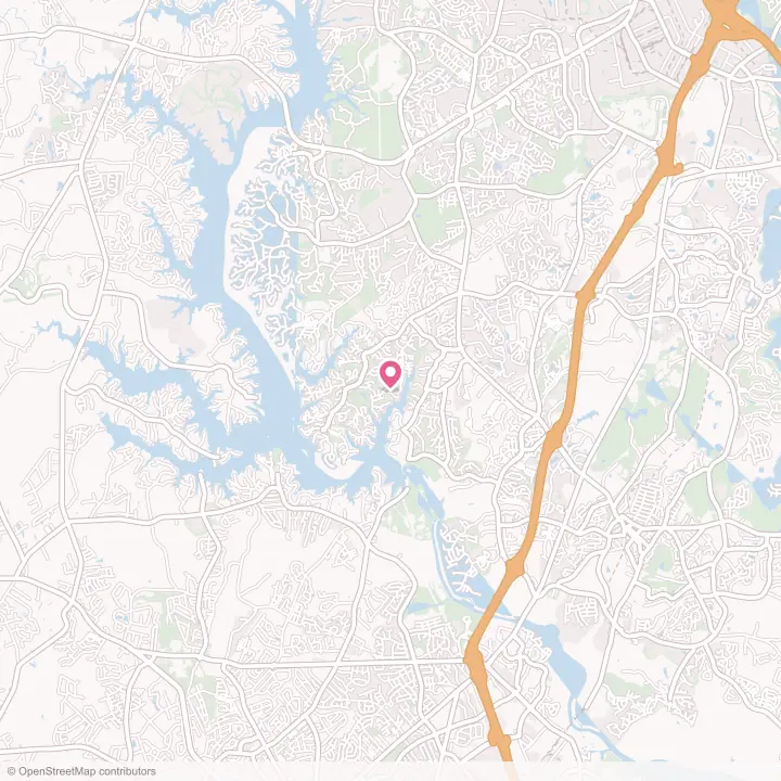 Map of the flower delivery area in Tega Cay, South Carolina