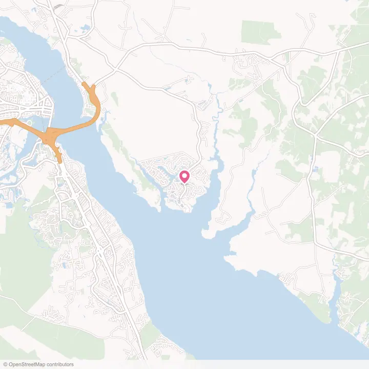 Map of the flower delivery area in Fairfield Harbour, North Carolina