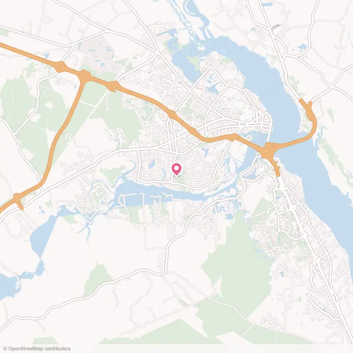 Map of the flower delivery area in Trent Woods, North Carolina