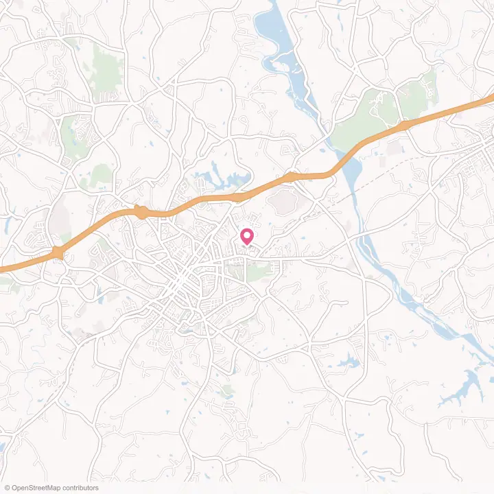 Map of the flower delivery area in East Gaffney, South Carolina