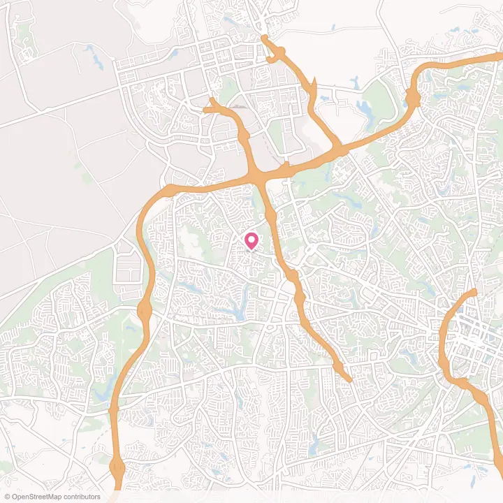 Map of the flower delivery area in Fayetteville, North Carolina