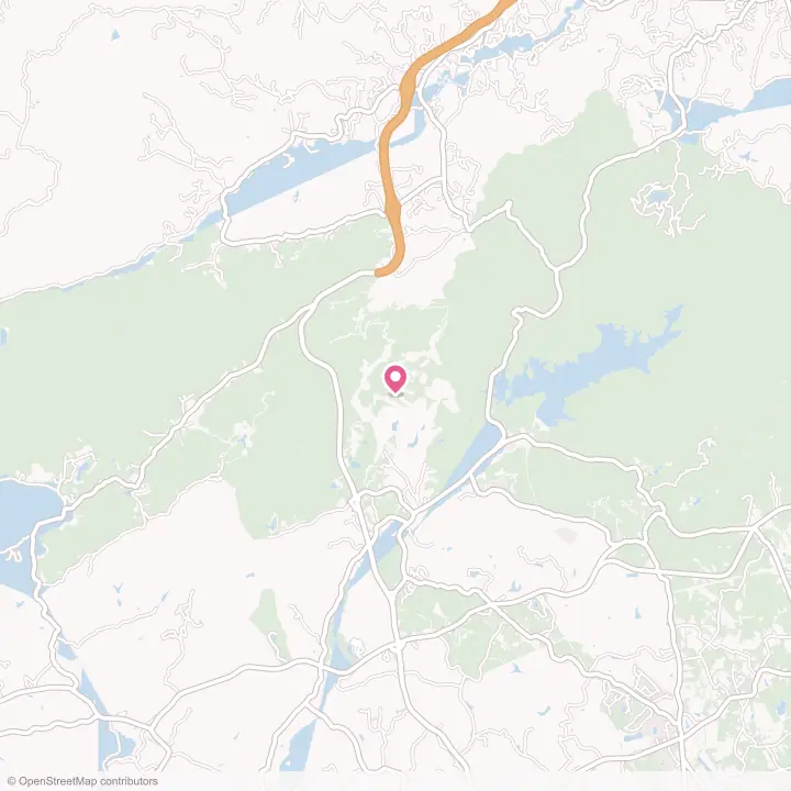 Map of the flower delivery area in The Cliffs Valley, South Carolina