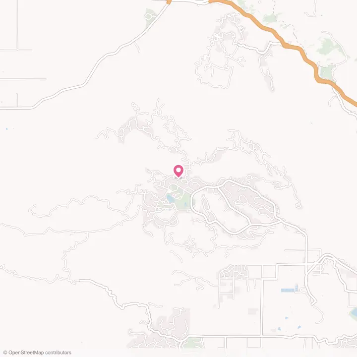 Map of the flower delivery area in Bear Valley Springs, California