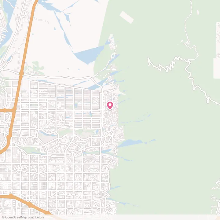 Map of the flower delivery area in Sandia Heights, New Mexico
