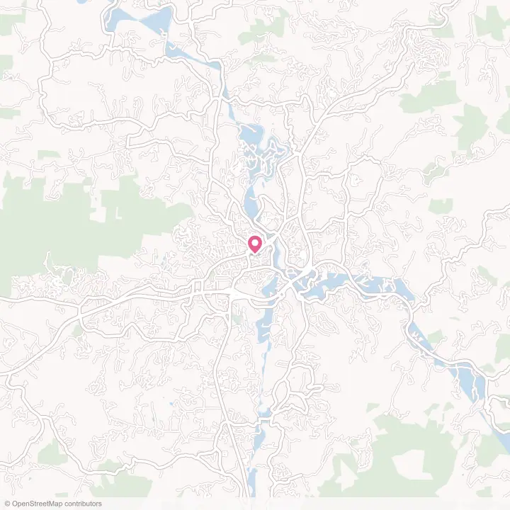 Map of the flower delivery area in Franklin, North Carolina