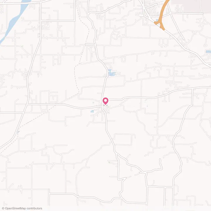 Map of the flower delivery area in Hackett, Arkansas