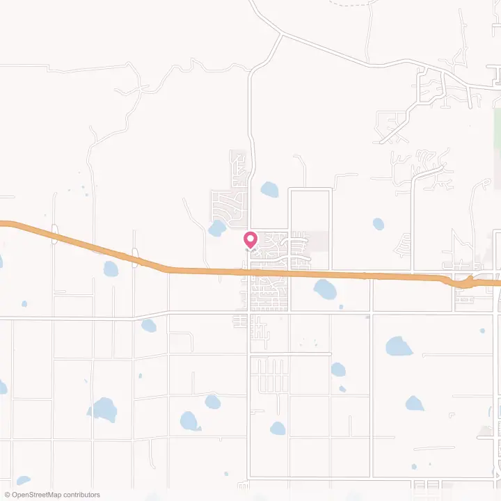 Map of the flower delivery area in Bushland, Texas