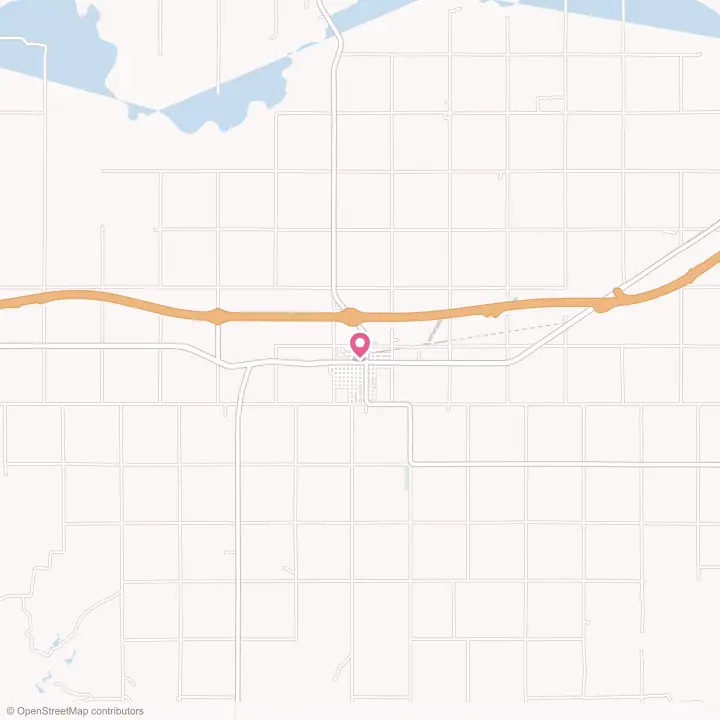 Map of the flower delivery area in Erick, Oklahoma