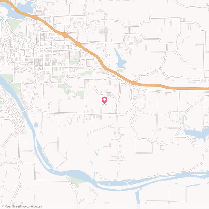 Map of the flower delivery area in Pottsville, Arkansas