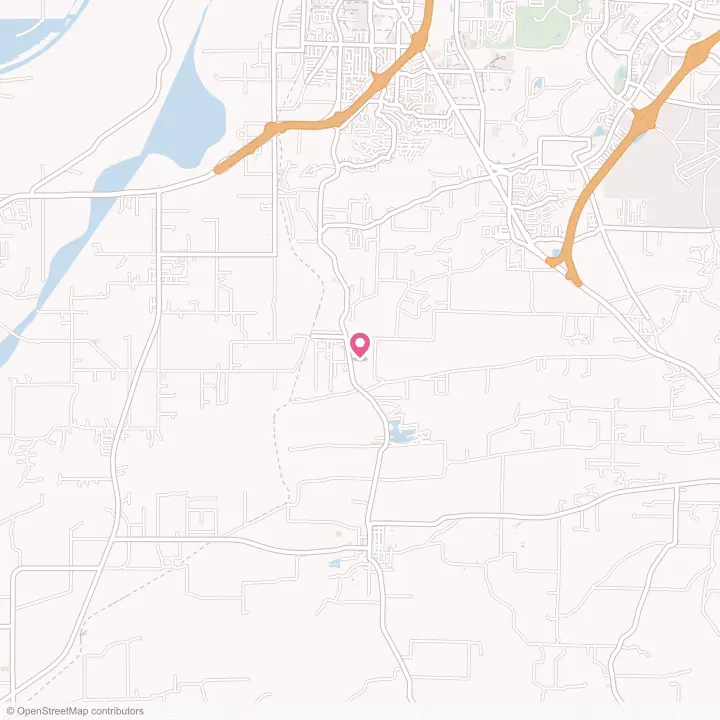 Map of the flower delivery area in Bonanza, Arkansas