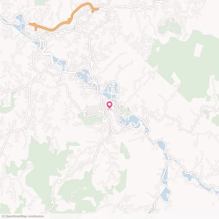 Map of the flower delivery area in Cullowhee, North Carolina