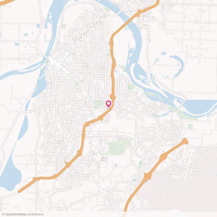 Map of the flower delivery area in Fort Smith, Arkansas