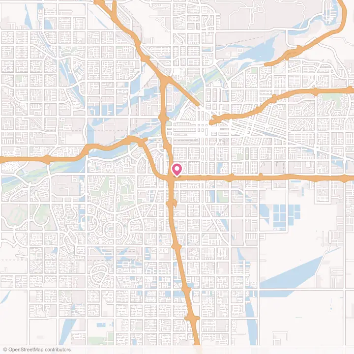 Map of the flower delivery area in Bakersfield, California