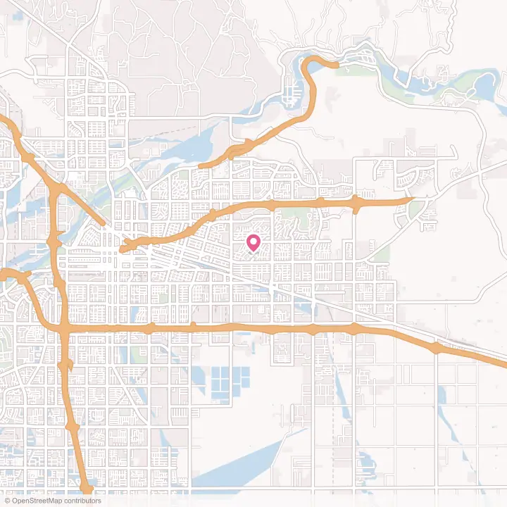 Map of the flower delivery area in Hillcrest, California