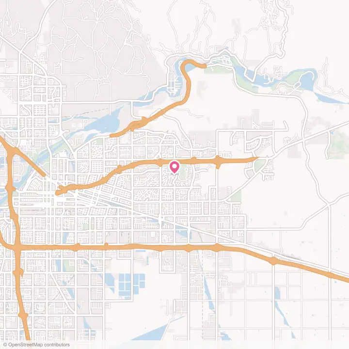 Map of the flower delivery area in Bakersfield Country Club, California