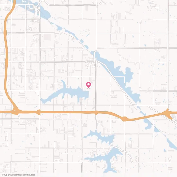Map of the flower delivery area in McLoud, Oklahoma