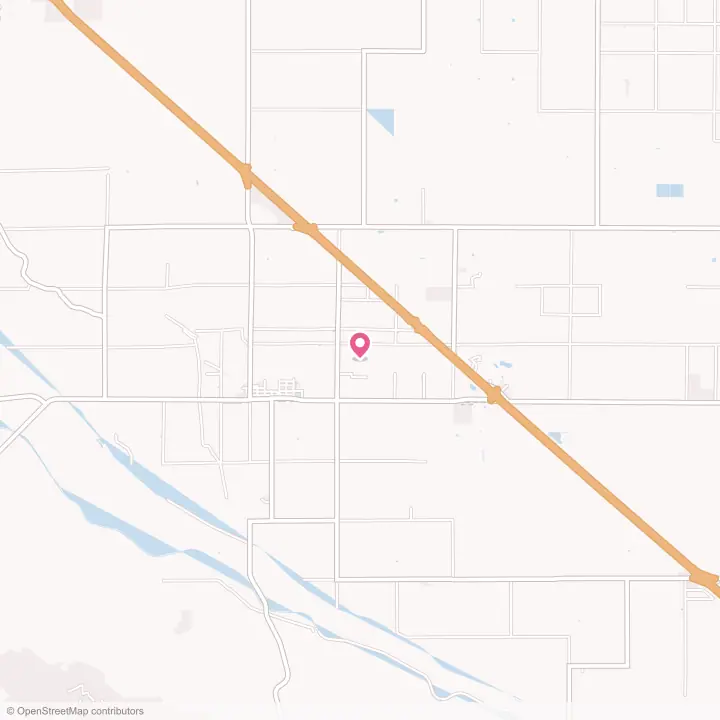 Map of the flower delivery area in Buttonwillow, California