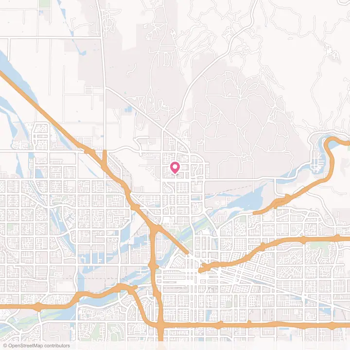 Map of the flower delivery area in Oildale, California