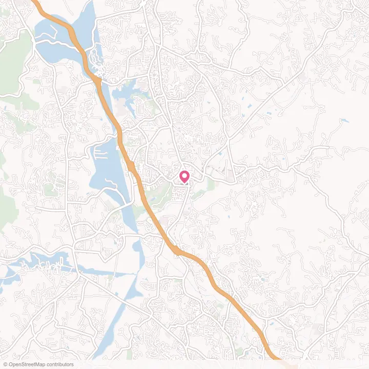 Map of the flower delivery area in Fletcher, North Carolina