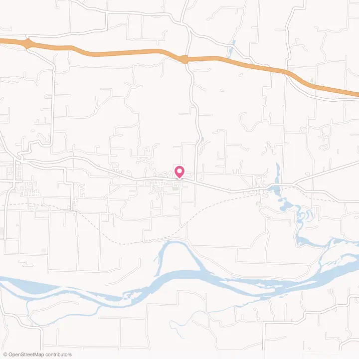 Map of the flower delivery area in Coal Hill, Arkansas