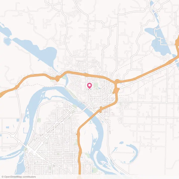 Map of the flower delivery area in Van Buren, Arkansas