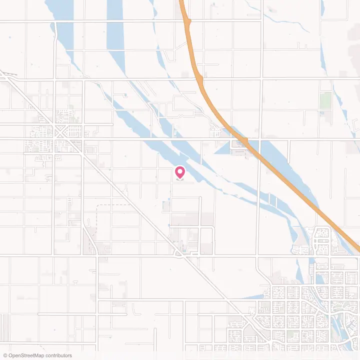 Map of the flower delivery area in Shafter, California