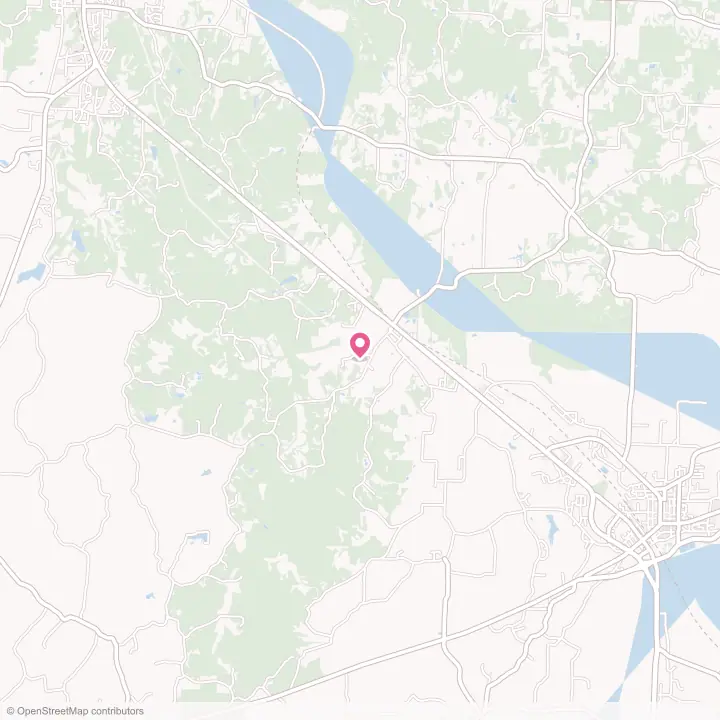 Map of the flower delivery area in Pinson, Tennessee