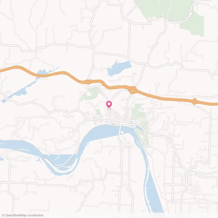 Map of the flower delivery area in Ozark, Arkansas