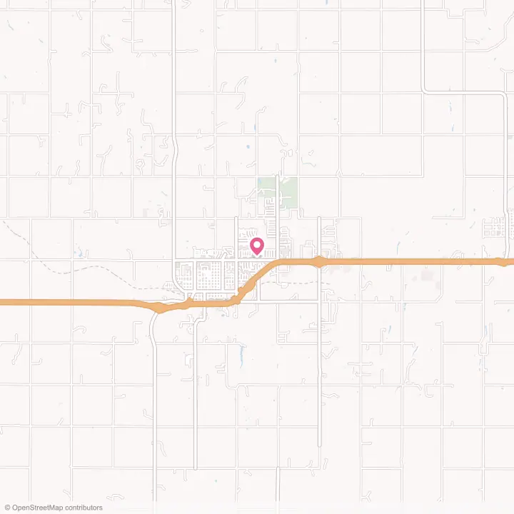 Map of the flower delivery area in Weatherford, Oklahoma