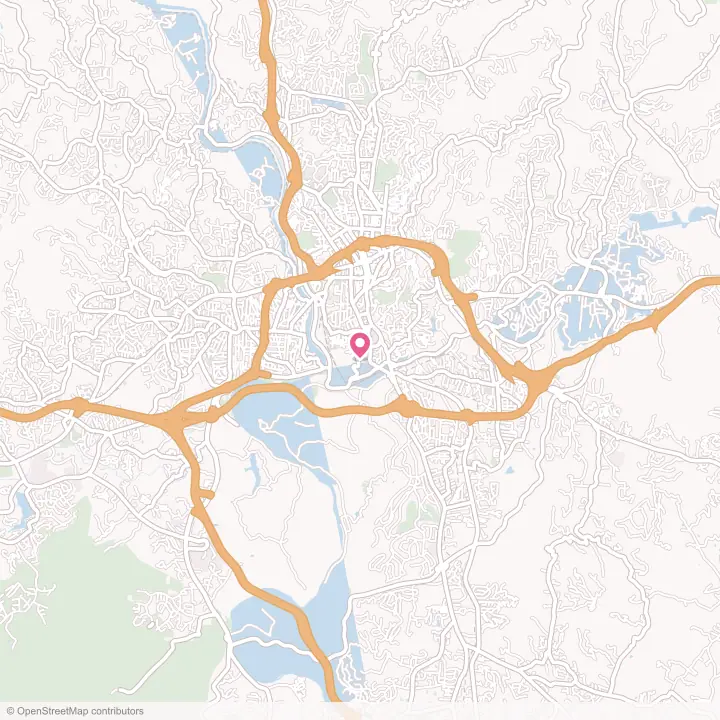 Map of the flower delivery area in Asheville, North Carolina