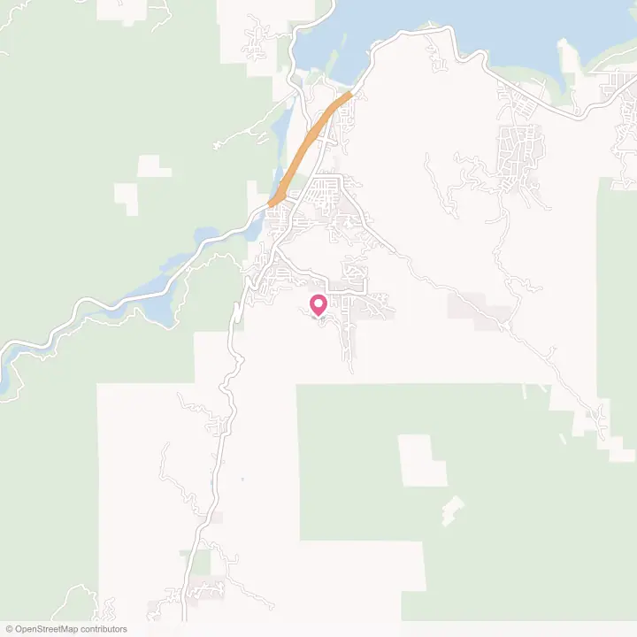 Map of the flower delivery area in Bodfish, California