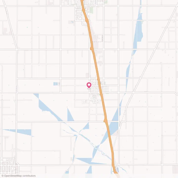 Map of the flower delivery area in McFarland, California
