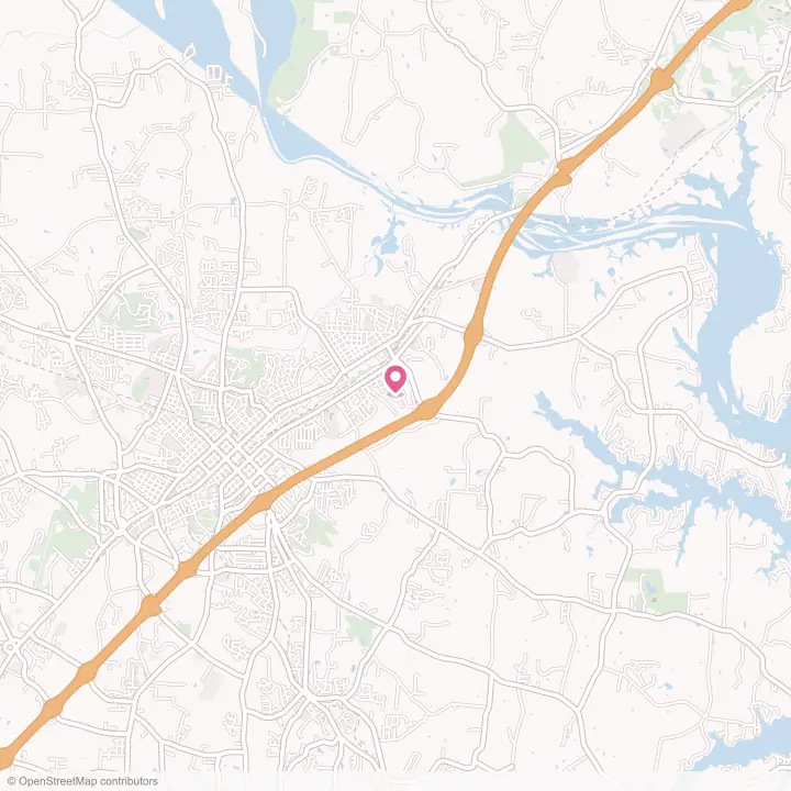 Map of the flower delivery area in East Spencer, North Carolina
