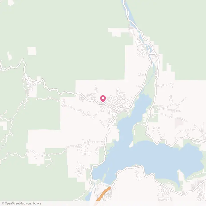 Map of the flower delivery area in Wofford Heights, California